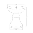 Round Accent Table, Indoor Outdoor - Black by HouseOfZazla