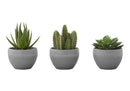 6" Tall Artificial Succulent Plant Set of 3 by HouseOfZazla