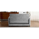 56.9' Loveseat Sofa Pull-out Sofa Bed Sleeper Sofa with a Reversible Backrest Cushion, Side Pockets, Two USB Ports and a Phone Holder for Living Room, Grey