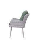 Jenneva - 7 Piece Patio Dining Set - Night Green Fabric & Gray