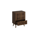 3 Drawer Dresser, Storage Cabinet With Vertical Grooves For Bedroom - Walnut by HouseOfZazla