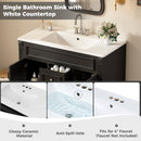 36 Inch Wall Mounted Bathroom Cabinet with Ceramic Sink and Drawers by HouseOfZazla