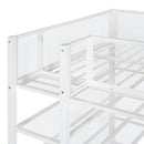 Loft Bed With 4 Tier Shelves And Storage