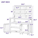 TOPMAX Potting Bench with Hutch, 50.2' Solid Fir Wood Garden Workstation by HouseOfZazla