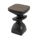 Black Abstract Tiered MGO Side Table