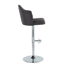 Ahoy - Contemporary Adjustable Barstool With Swivel With Rounded T Footrest (Set of 2) by HouseOfZazla