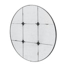 Traditional Decor Style Round Antique Glass Wall Mirror, Wall Decor For For Bathroom Entryway Console Lean Against Wall - Black by HouseOfZazla