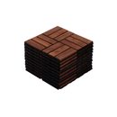 Acacia Wood Interlocking Deck Tiles - Checker Pattern