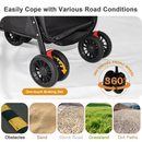 Pet Stroller Foldable 4-Wheel Design with Breathable Mesh by HouseOfZazla