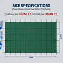 Swimming Pool Safety Cover for 30x50ft Rectangular Inground Pools by HouseOfZazla