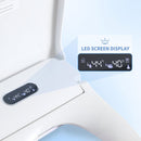 Smart Bidet Toilet Seat & Side Knob Adjustable Heated Seat With Water Temperature And Pressure Adjustment Portable Bidet - White by HouseOfZazla