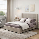 Platform Bed Frame With Headboard, Floor Standing Design by HouseOfZazla