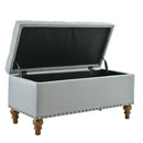 Upholstered Ottoman With Storage And Rivet Trim by Unique Piece Furniture
