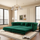 Chesterfield 3-in-1 Pull-Out Sofa Bed - Green