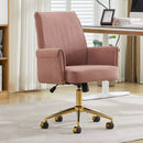 Mid-Back Liftable Office Chair in Light Pink