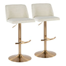 Toriano - Contemporary Adjustable Barstool Swivel With Rounded T Footrest (Set of 2) by HouseOfZazla