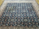6' X 6' Gorgeous Handmade India Floral Oriental Wool Rug Square Blue Carpet Wow