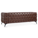 84.06Inch Width Traditional Square Arm removable cushion 3 seater Sofa
