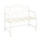 Sunnydaze - Outdoor Garden Bench - Matte White
