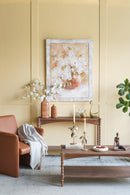 Hand-Painted Still Life Blossom Wall Art with Distressed Fir Wood Frame by HouseOfZazla