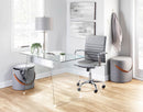 Glacier - Contemporary Desk - Clear / Chrome by HouseOfZazla