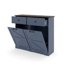 Double Tilt Out Trash Cabinet With Hideaway Drawer And Barn Door Style by HouseOfZazla