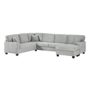 Upholstered U-Shaped Sectional Sofa With Movable Ottoman And Side Storage Pockets by HouseOfZazla