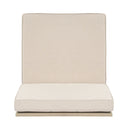 Perla Right Armless Chair in Acacia Wood