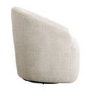 Upholstered 360 Degree Swivel Chair - Cream by HouseOfZazla