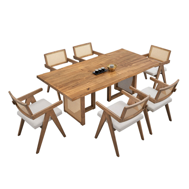 86.61 Inch Oversize Rectangular Waves Dining Table, photo 3 of 9