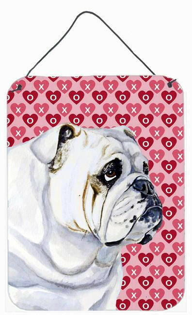 Bulldog English Hearts Love and Valentine's Day Wall or Door Hanging Prints