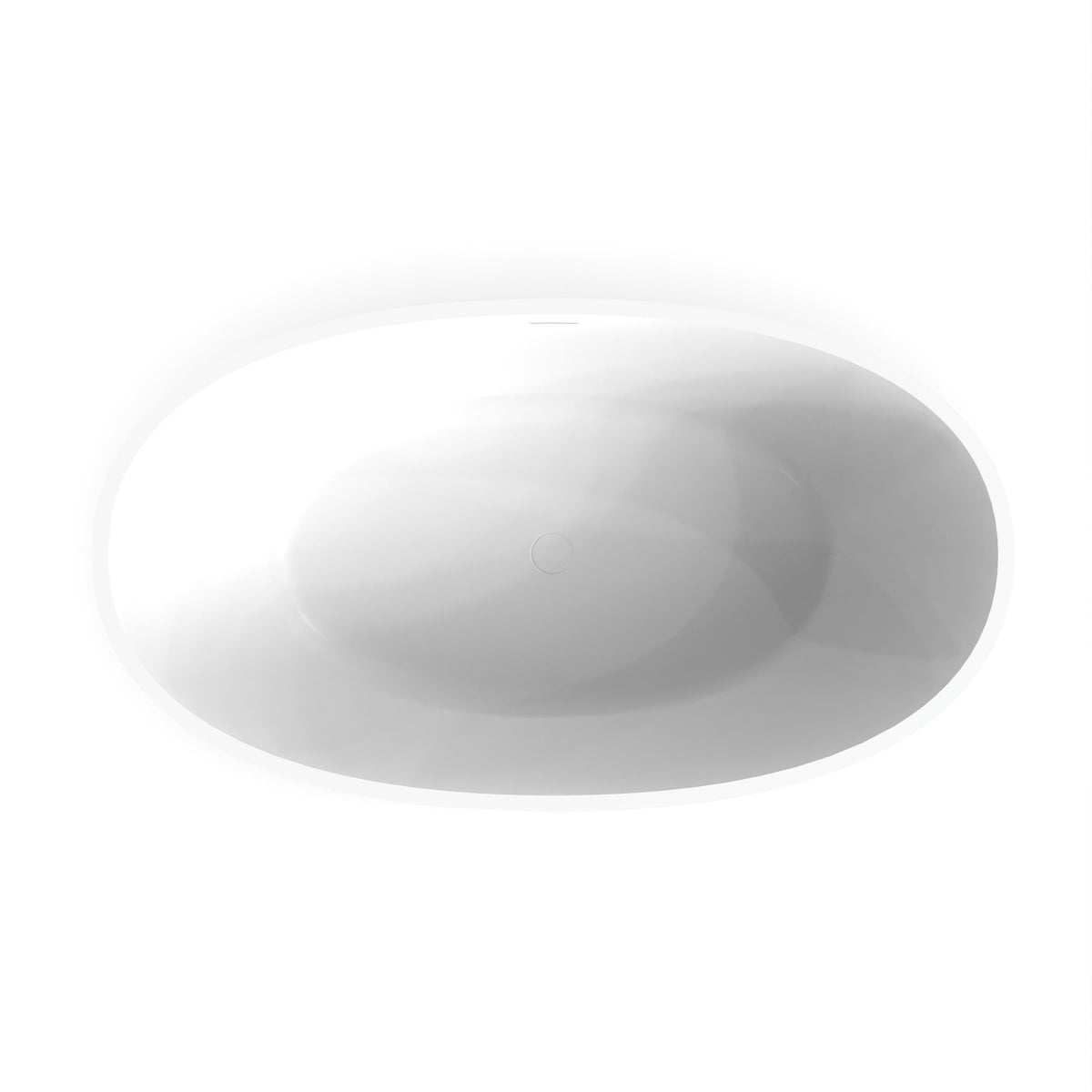 55 Inch Freestanding Solid Surface Soaking Bathtub, photo 9 of 10