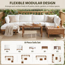 TOPMAX 8-Piece Acacia Wood Outdoor Patio Sofa Set by HouseOfZazla