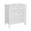 Bathroom Vanity With Top Sink, 2 Drawers & Tip Out Drawer