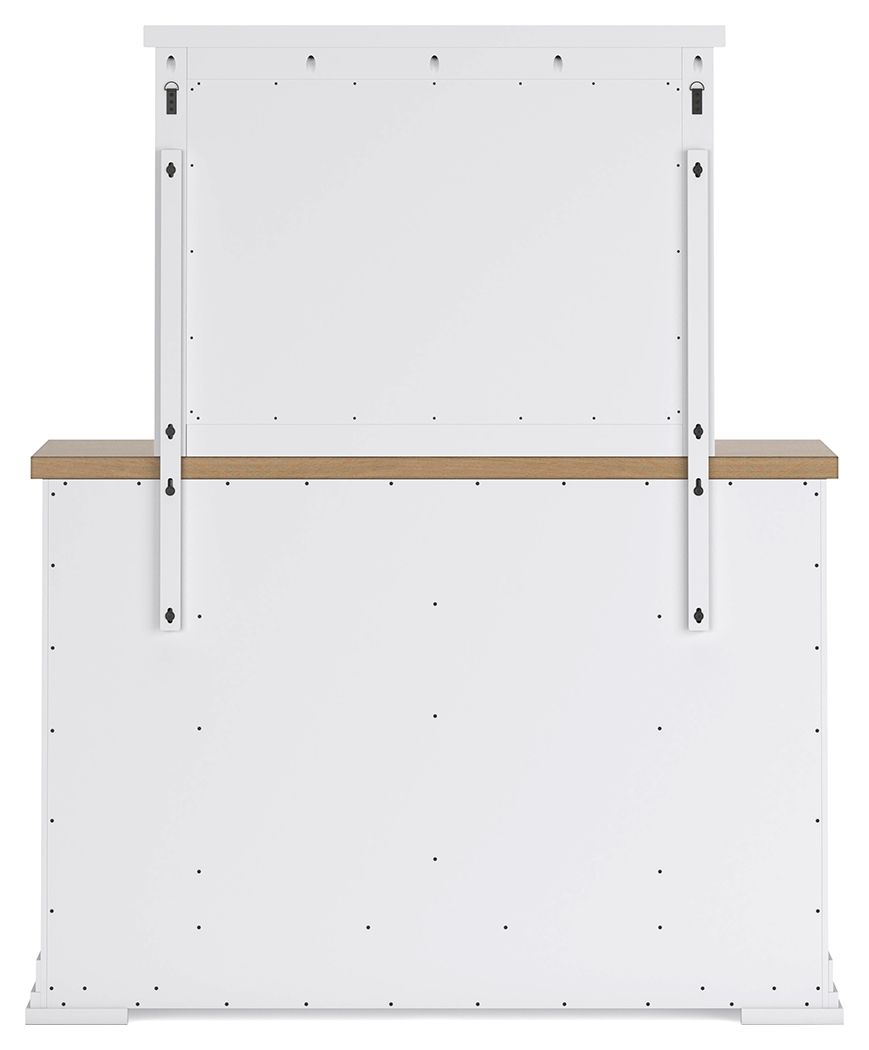 Ashbryn - Dresser And Mirror - White / Natural, photo 5 of 7