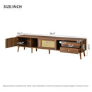 76" Modern Rattan Doors TV Stand