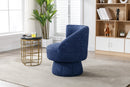 360 Degree Swivel Cuddle Barrel Accent Chairs, Round Armchairs with Wide Upholstered, Fluffy Fabric Chair for Living Room, Bedroom, Office, Waiting Rooms