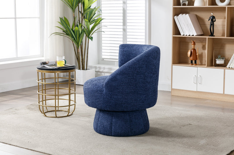 360 Degree Swivel Cuddle Barrel Accent Chairs, Round Armchairs with Wide Upholstered, Fluffy Fabric Chair for Living Room, Bedroom, Office, Waiting Rooms