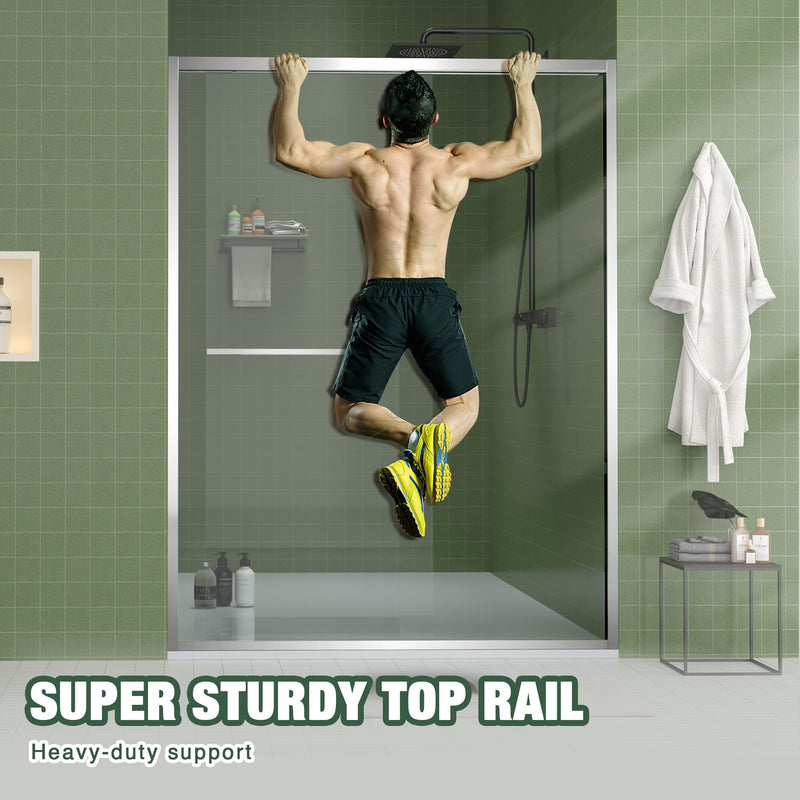 Aluminum Frame Double Sliding Shower Door (56-60"x70"), photo 10 of 10