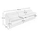 Elegant Sofa With Ergonomic Design And Lumbar Pillows by HouseOfZazla