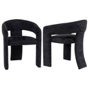 Carlow Upholstered Dining Arm Chair Black (Set of 2) by Unique Piece Furniture