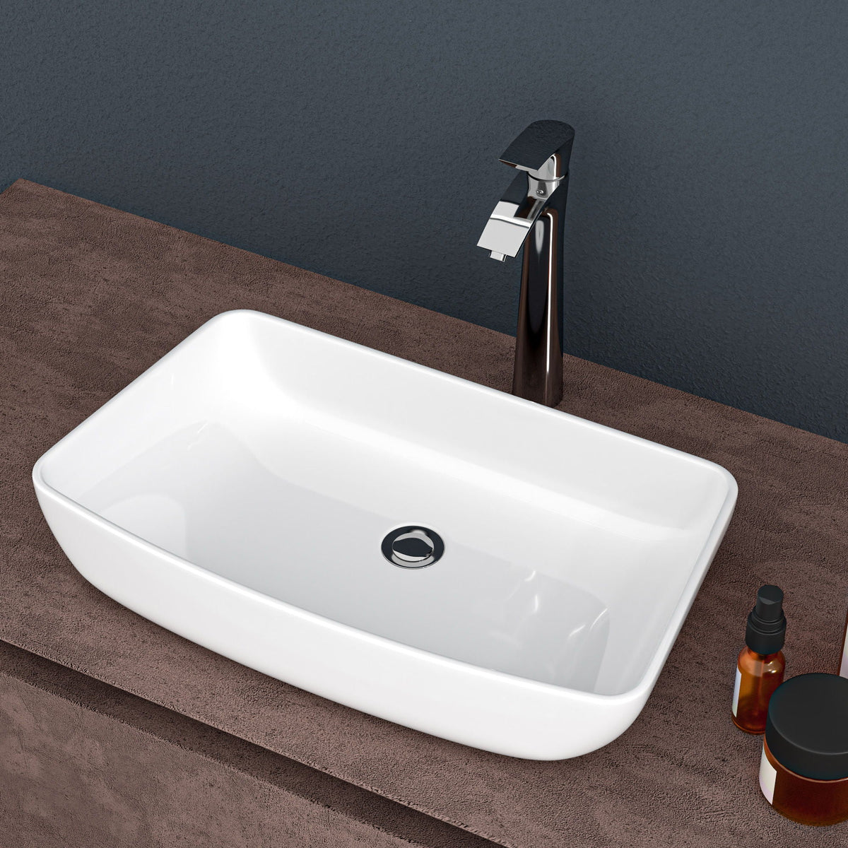 Rectangular Vessel Bathroom Sink - White, photo 4 of 6
