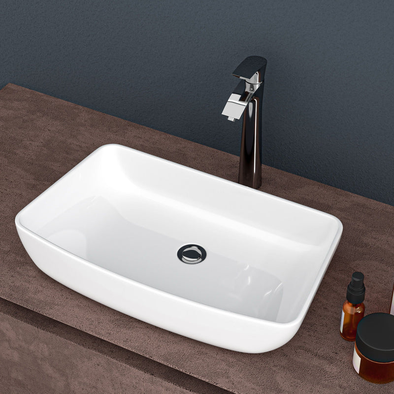 Rectangular Vessel Bathroom Sink - White, photo 4 of 6
