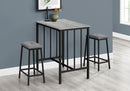 3 Piece Dining Set, Counter Height, Rectangular, Small, Contemporary & Modern by HouseOfZazla