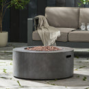 Round Iron Fire Pit With 40, 000 Btu