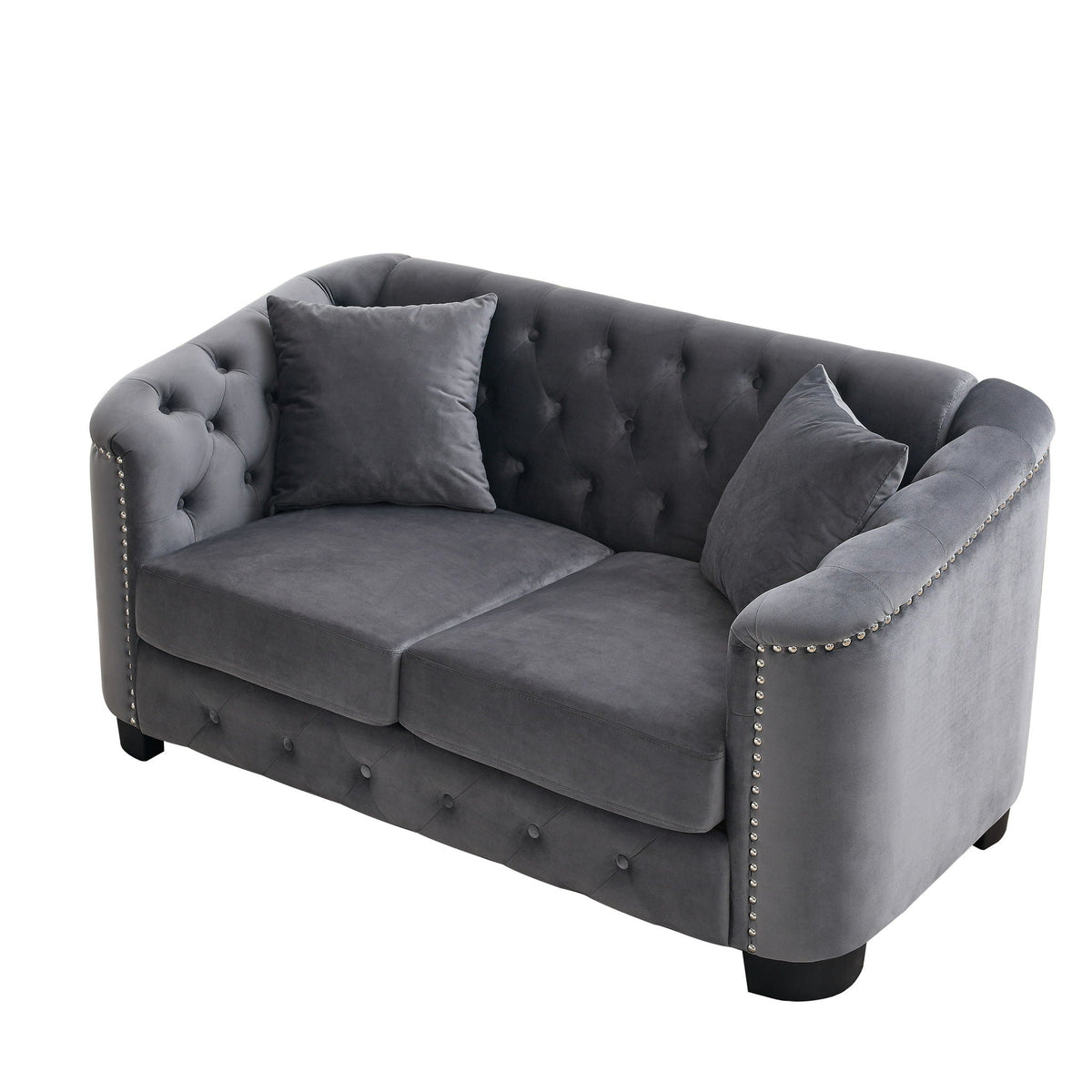 Modern Chesterfield Sofa With Tufted Backrest For Living Room, photo 22 of 36