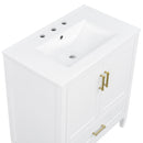 Elegant Fluted Bathroom Vanity With Sink, Soft Close Doors & Drawer by HouseOfZazla