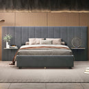 Upholstered Platform Bed With Big Headboard by HouseOfZazla