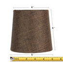6"W x 5"H Set of 6 Chocolate Burlap Drum Chandelier Clip-On Lampshade