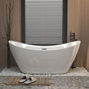Freestanding Tub With Overflow And Pop Up Drain, Ergonomic Design by HouseOfZazla